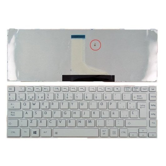 Tastiera per laptop Toshiba L830 L840 bianca