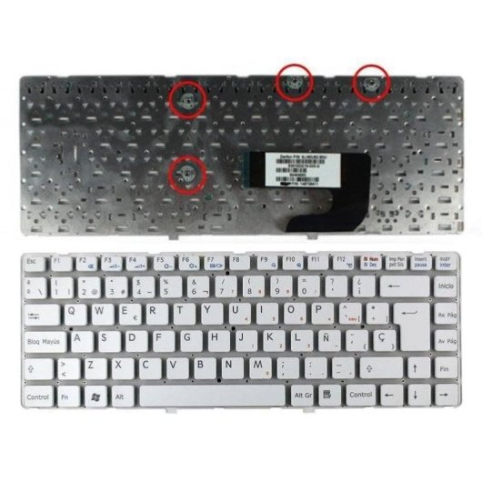 Teclado para portátil Sony Vaio VGN-NW Series Blanco