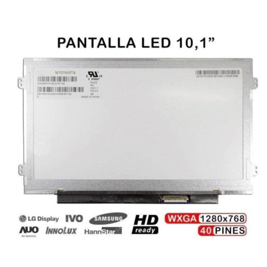 Écran LED pour Portable 10,1 pouces Portatilmovil M101NWT4