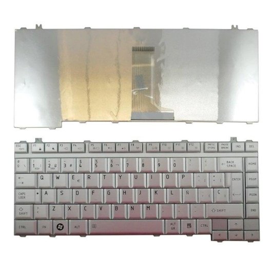 Teclado Portátil Toshiba Satellite A200 A300 L300 Plateado