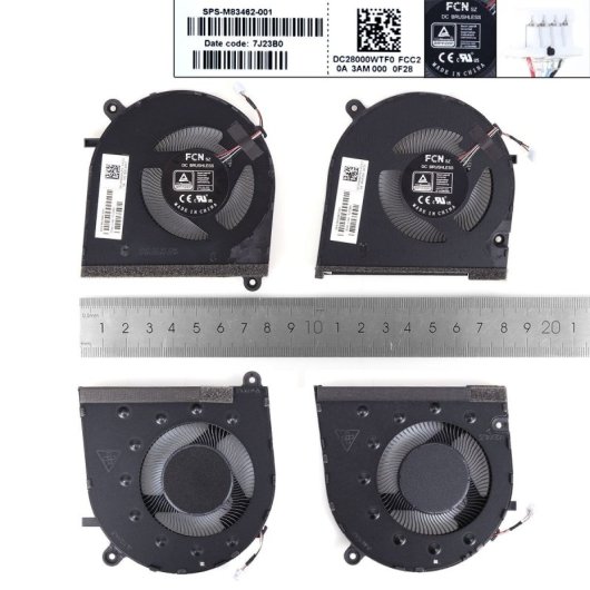 Ventilador para portátil HP Spectre X360 16" 2 em 1 16-F 16T-F M83462-001