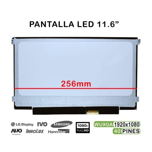 Ecrã LED para portátil de 11,6" B116xab01.0 30 pinos