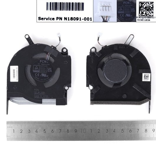 Ventilador GPU para portátil HP Omen 16-k 16-n Tpn-q280 Tpn-q280