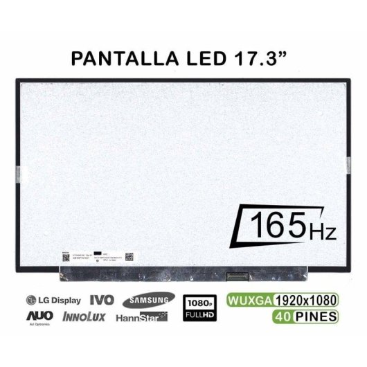 Schermo LED 17.3" Portatile N173hme-ga1 FHD 165Hz Portatilmovil