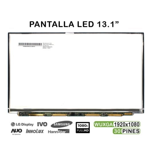 Ecrã LED 13,1" para portátil B131hw02 V.0 1920x1080 30 pinos