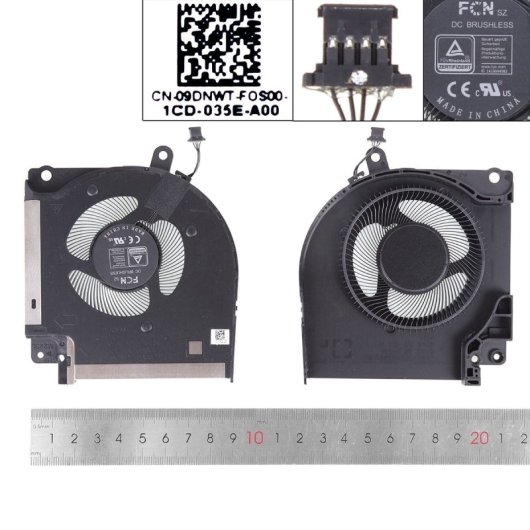 Ventilador GPU para portátil Dell Alienware X17 R1 R2 09dnwt