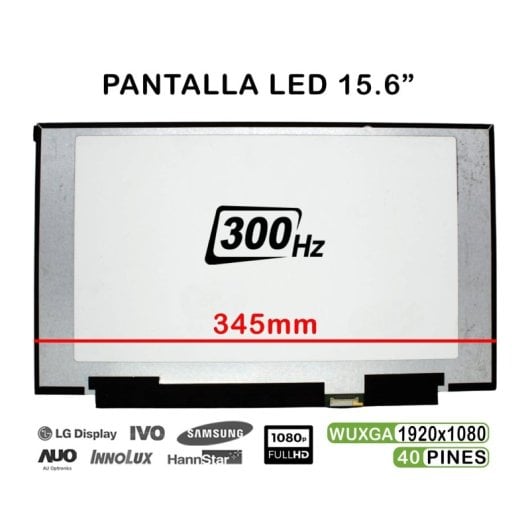 Ecrã para portátil de 15,6" LQ156M1JW25 LED 1920x1080