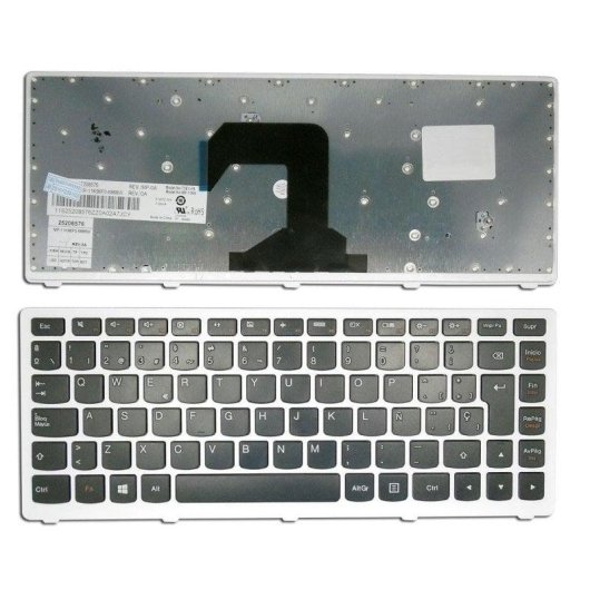 Lenovo S400 Laptop-Tastatur Schwarz mit weißem Rahmen