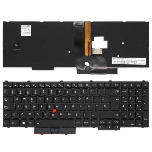 Teclado Retroiluminado Para Portátil Lenovo P50 P70 18-0072c-dz01-001 Negro