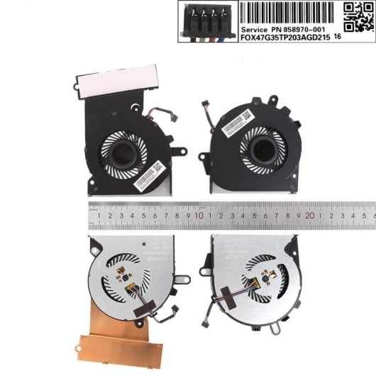 CPU + GPU-Lüfter für HP Pro Tpn-q194 15-ce 3plus Laptop