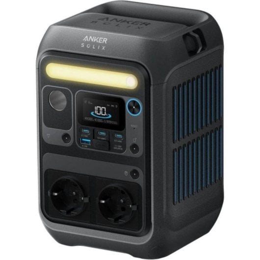 Powerstation Anker SOLIX C300X 288Wh LiFePO4 300W 7 Anschluesse Solar AC