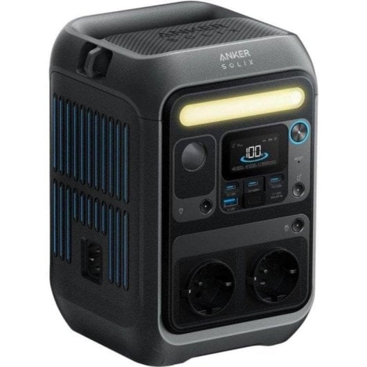 Stazione di energia Anker SOLIX C300X 288Wh 2 AC 3 USB-C 1 USB-A LiFePO4 Monitor LCD Controllo App Carica Solare