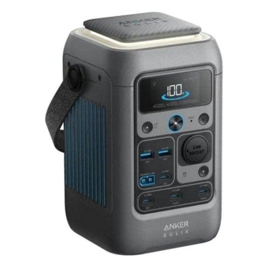 Estação de energia Anker Solix C300 DC 288Wh 4 portas USB LiFePO4 Ecrã LED Compatível Solar
