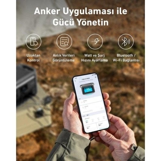 Powerstation Anker Solix C800X 768Wh 3 AC 2 USB-A 2 USB-C LiFePO4 LCD Solar-kompatibel