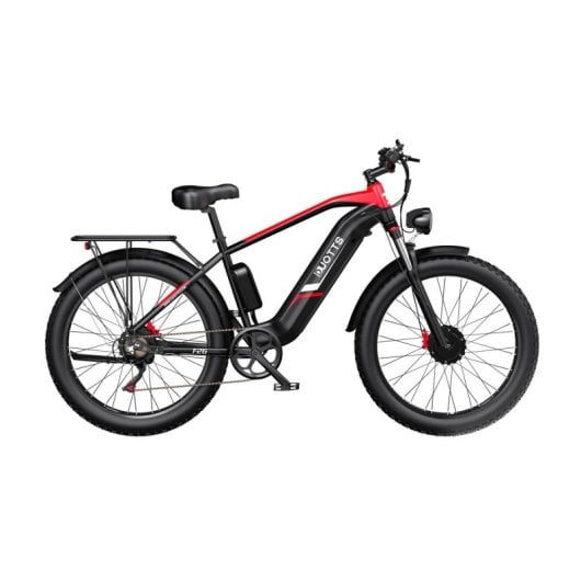 Elektrofahrrad Duotts F26 1500W Doppelmotor 20Ah 120km 48V Hydraulik Scheibenbremse Rot Schwarz
