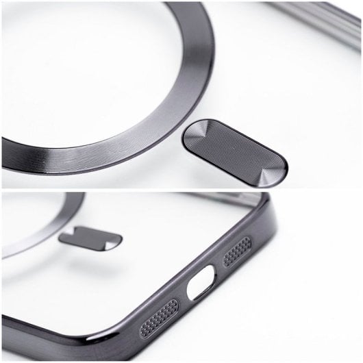 COOL Capa para iPhone 17 com margens magnéticas Preto