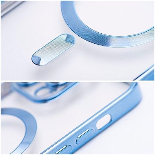 Carcasa COOL para iPhone 17 Pro / 18 Pro Magnética Borde Celeste