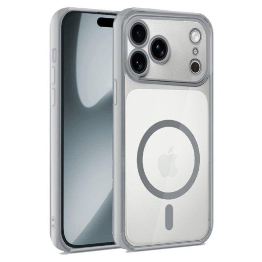 Carcasa COOL para iPhone 17 Pro / 18 Pro Magnética Borde Plata