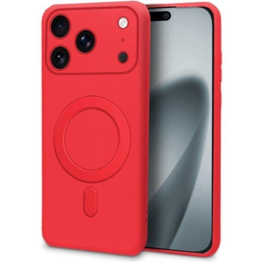 COOL rode magnetische siliconenhoes voor iPhone 17 Pro / 18 Pro