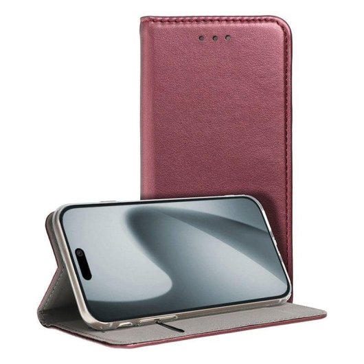 Etui COOL Flip Cover en similicuir bordeaux pour iPhone 17 Pro / 18 Pro
