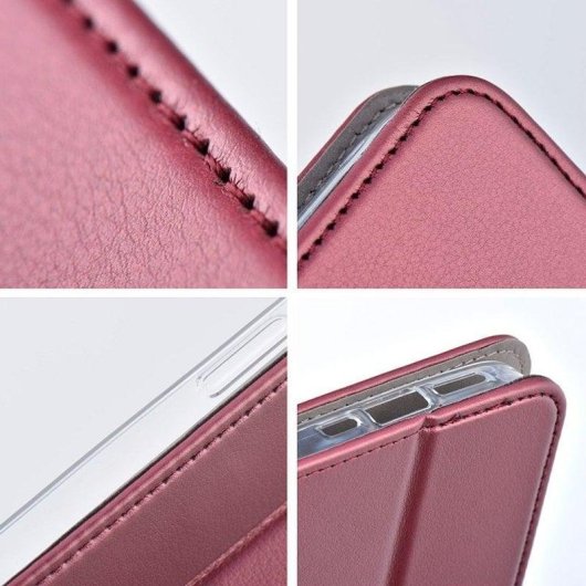 Etui COOL Flip Cover en similicuir bordeaux pour iPhone 17 Pro / 18 Pro