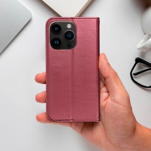 Etui COOL Flip Cover en similicuir bordeaux pour iPhone 17 Pro / 18 Pro