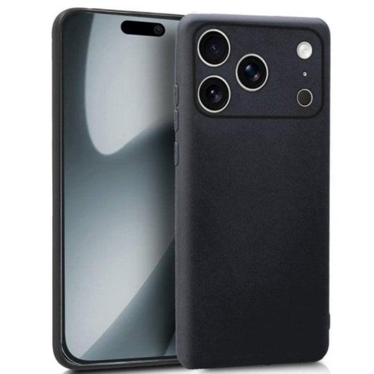 Funda para móvil COOL iPhone 17 Pro Silicona Gel Negra Antigolpes para iPhone 17 Pro