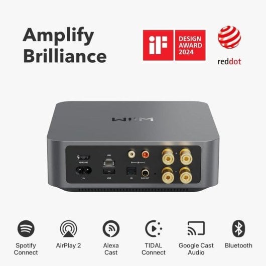 Amplificateur WiiM Amp 60W RMS Stéréo WiFi Bluetooth HDMI ARC Multiroom