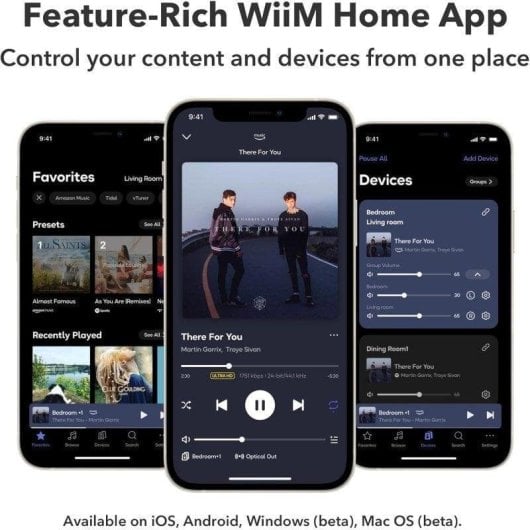 Amplificateur numérique WiiM Ultra WiFi 6 Bluetooth 5.3 RCA HDMI ARC écran tactile