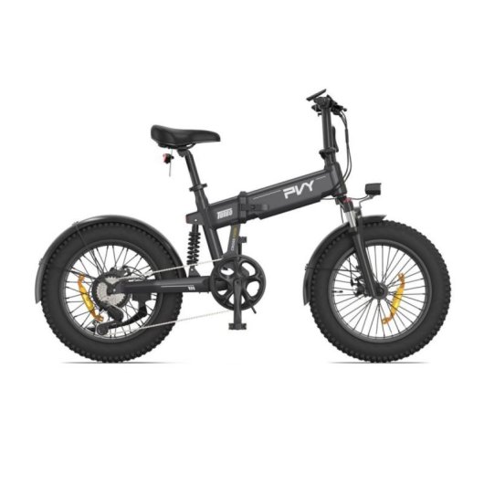 Bicicleta Eléctrica PVY Turbo 250W 48V13Ah 20" Doble Suspensión Gris
