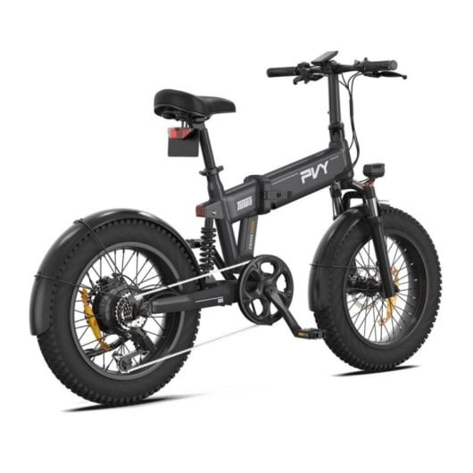 Bicicleta Eléctrica PVY Turbo 250W 48V13Ah 20" Doble Suspensión Gris