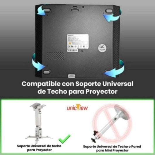 Proyector Unicview K5000PE FullHD 1800 Lúmenes 300" LED LCD Google TV Smart