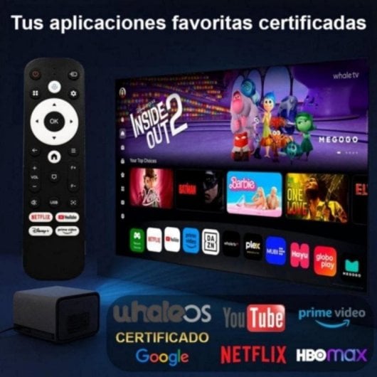 Proyector Unicview L15 4K 600 Lúmenes 120" LED LCD Android TV Smart Surround