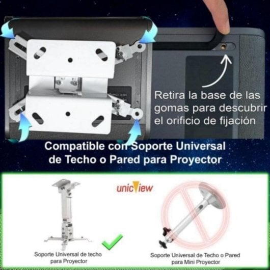 Proyector Unicview L15 4K 600 Lúmenes 120" LED LCD Android TV Smart Surround