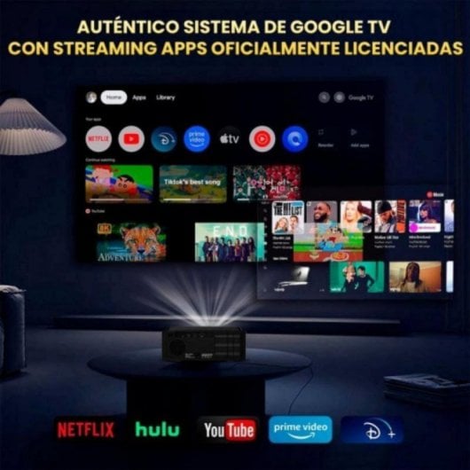 Proyector Unicview C5 Pro FullHD 2500 Lúmenes 120" LED LCD Google TV Portátil