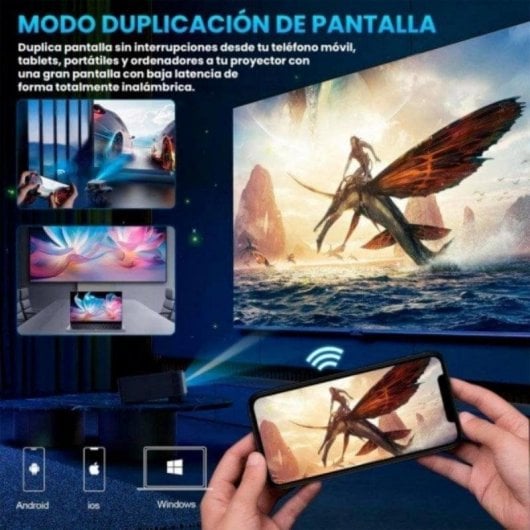 Proyector Unicview C5 Pro FullHD 2500 Lúmenes 120" LED LCD Google TV Portátil