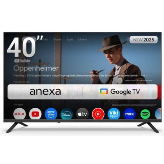 TV Anexa QLED SMART40C02FG 40" Full HD 60Hz Smart TV Google TV HDR10