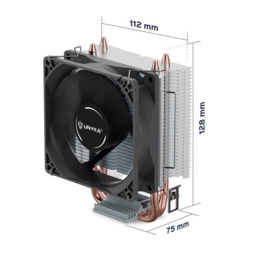 Refrigeración Aire Unykach Socket LGA1700 AM4 90mm UNYCOOL H20 PWM Compacto