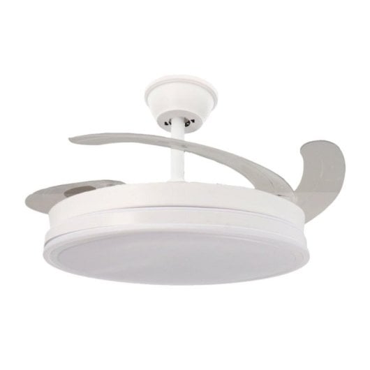 Ventoinha de Teto LED White Olga Ø107 cm DC 36 W Preto Mate Temporizador Controle Remoto Ultra Silencioso
