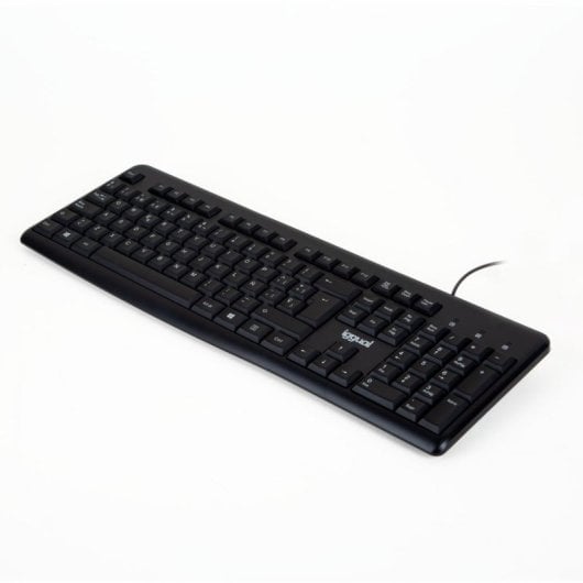 iggual CK-BASIC2-105T Layout ES USB Membrantastatur Vollschwarz Leise