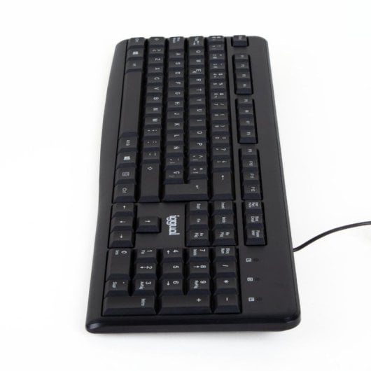 iggual CK-BASIC2-105T Layout ES USB Membrantastatur Vollschwarz Leise
