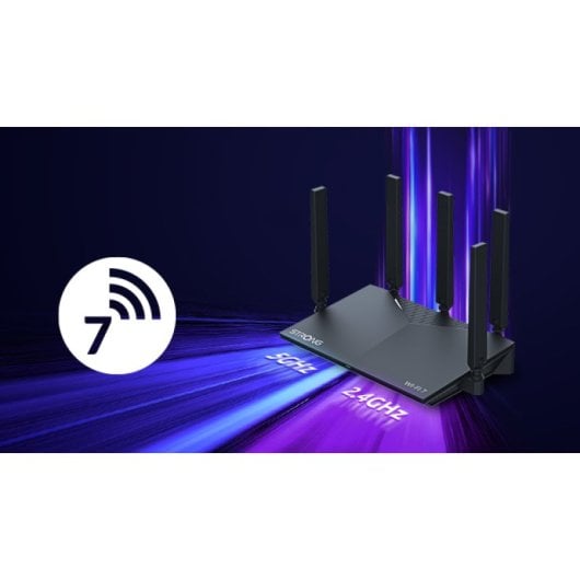 Router Strong ROUTERBE3600 WiFi 7 Mesh 3600Mbps Doble Banda 2.5G Ethernet 5 Antenas