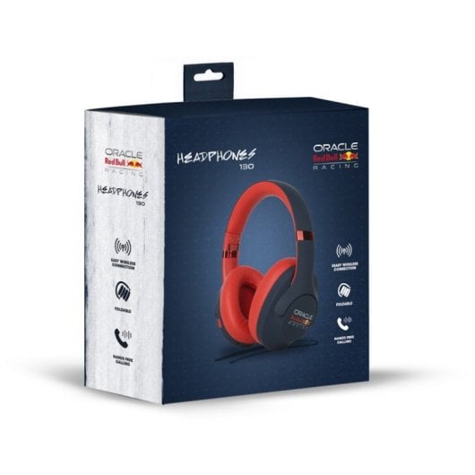 Kopfhörer Red Bull Aura kabellos Bluetooth Over-Ear mit Mikrofon Blau/Rot