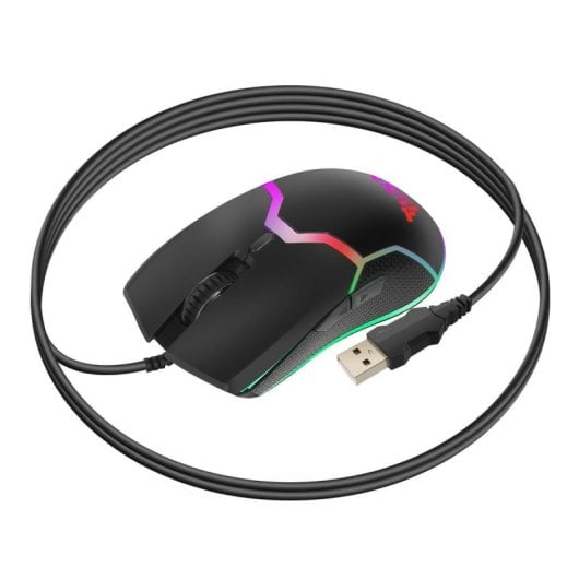 Ratón SWISSTEN 59107220 Wireless 7200DPI Negro RGB 6 Botones Ergonómico