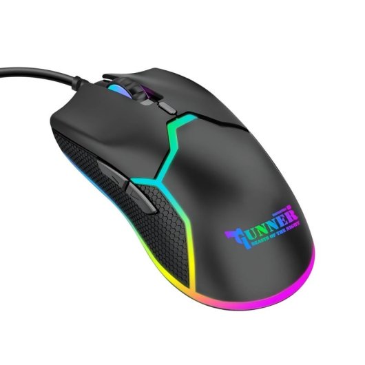 Ratón SWISSTEN 59107220 Wireless 7200DPI Negro RGB 6 Botones Ergonómico