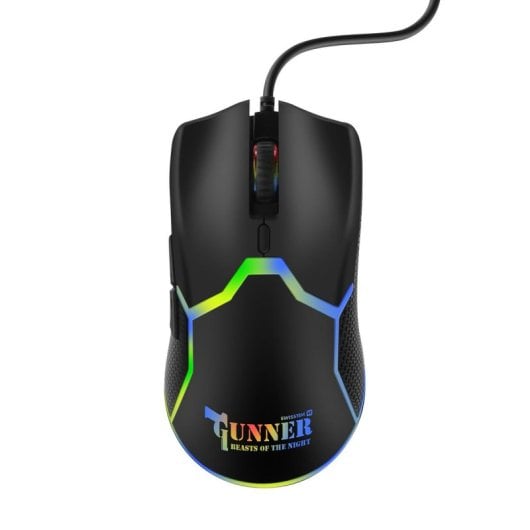 Ratón SWISSTEN 59107220 Wireless 7200DPI Negro RGB 6 Botones Ergonómico