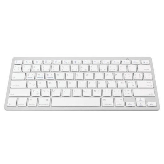 Teclado inalámbrico Avizar CLAV-BT AZERTY Blanco ultrafino con teclas multimedia