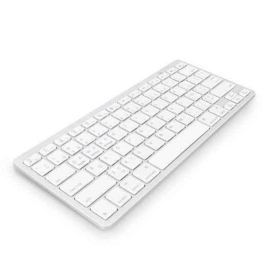 Teclado inalámbrico Avizar CLAV-BT AZERTY Blanco ultrafino con teclas multimedia