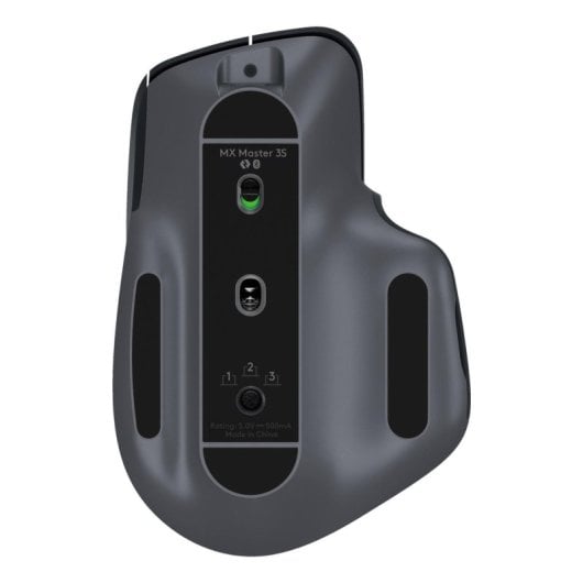 Ratón Logitech MX Master 3S Inalámbrico RF Bluetooth 8000 DPI Grafito Silencioso Ergonómico