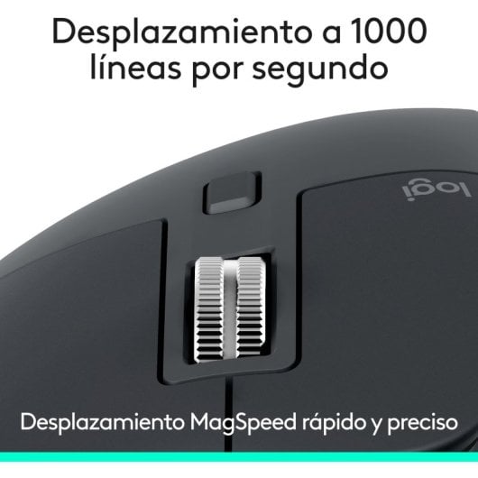 Ratón Logitech MX Master 3S Inalámbrico RF Bluetooth 8000 DPI Grafito Silencioso Ergonómico